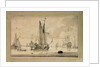 A Dutch yacht leaving the shore in a light air by Wigerus Vitringa