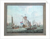 An East India Company's Yacht in a Dutch Harbour, pre-1826 by Gerrit Groenewegen