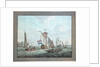 An East India Company's Yacht in a Dutch Harbour, pre-1826 by Gerrit Groenewegen