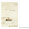 Four sketches of HM Survey ship 'Merlin', 9 May 1856 by Oswald Walter Brierly