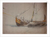 Turkish coaster or caique, Stamboul (Istanbul, Turkey), November 1855 by Oswald Walter Brierly