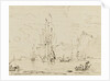 Sketch of shipping off a high coast by Samuel Scott
