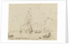 Sketch of shipping off a high coast by Samuel Scott