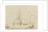 Sketch of shipping off a high coast by Samuel Scott