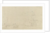Sketch of a small sailing vessel saluting near the shore by Samuel Scott