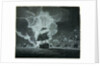 Fleet with a ship on fire by Robert Cleveley