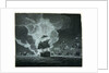 Fleet with a ship on fire by Robert Cleveley
