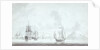 A Polacca and men of war in light airs off Stromboli, 1785 by Robert Cleveley