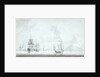 A Polacca and men of war in light airs off Stromboli, 1785 by Robert Cleveley