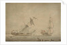 'La Blanche' towing 'La Pique', a French prize, 1795 by Robert Dodd