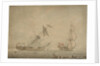 'La Blanche' towing 'La Pique', a French prize, 1795 by Robert Dodd