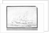'Indefatigable' and 'Amazon' with Droits de l'homme, 15th Jan 1797 by J N S