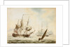 A frigate off Gibraltar by J. Richbell