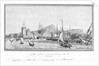 Port of Leith with a smack sailing into the harbour by J.T. Serres