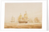 The 'Agamemnon' engaging four French frigates and a brig near Sardinia, 27 October 1793 by Nicholas Pocock