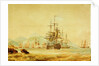 The 'Agamemnon' cuts out French vessels from Port Maurice, near Oneglia, 1 June 1796 by Nicolas Pocock