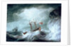 A storm, with an anchored ship in distress off rocky coast by Nicholas Pocock