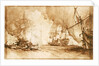 Study for the painting of Bombardment of Algiers, 1816 by George Chambers