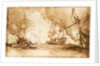 Study for the painting of Bombardment of Algiers, 1816 by George Chambers