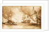 Study for the painting of Bombardment of Algiers, 1816 by George Chambers