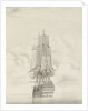 A frigate firing a gun by George Chambers Sr