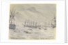 21 July 1841, HMS 'Rattlesnake', Typhoon in Hong Kong Harbour by Edward Hodges Cree