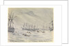 21 July 1841, HMS 'Rattlesnake', Typhoon in Hong Kong Harbour by Edward Hodges Cree