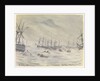 21 July 1841, HMS 'Rattlesnake', Typhoon in Hong Kong Harbour by Edward Hodges Cree