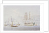'Vanguard', 'St Vincent' and a Royal Yacht at Spithead, 1850s by William Joy
