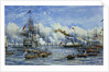 Her Majesty's visit to the Flagship, 11 August 1853, showing 'Duke of Wellington' and 'Victoria & Albert' by William Adolphus Knell