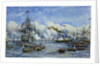 Her Majesty's visit to the Flagship, 11 August 1853, showing 'Duke of Wellington' and 'Victoria & Albert' by William Adolphus Knell