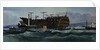 Hulk off a coast by W.H. Harriot