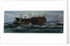 Hulk off a coast by W.H. Harriot