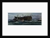 Hulk off a coast by W.H. Harriot