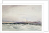 The survey ship HMS 'Beagle' running into Berkeley Sound, Falkland Islands by Conrad Martens