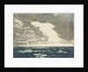 Seascape - green sea and stormy blue-grey sky 2 by John Everett