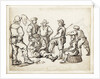 Six fishermen and a boy by Willem van de Velde the Elder