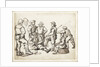 Six fishermen and a boy by Willem van de Velde the Elder