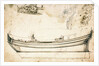Sketch sheer plan by Willem Van de Velde the Younger