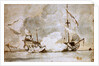The 'Mary Rose' action, 8-18 December 1669 by Willem Van de Velde the Younger