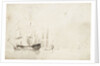 English ships becalmed by Willem Van de Velde the Younger