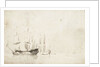 English ships becalmed by Willem Van de Velde the Younger