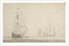 Dutch ships becalmed by Willem Van de Velde the Younger