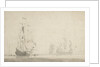 Dutch ships becalmed by Willem Van de Velde the Younger