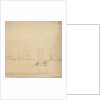 A weyschuit underway with the Dutch fleet at anchor by Willem Van de Velde the Younger