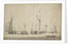 Three galjoots underway and another at anchor by Willem Van de Velde the Younger