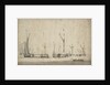 Three galjoots underway and another at anchor by Willem Van de Velde the Younger