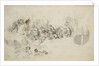 Men jumping into a boat during an action by Willem Van de Velde the Younger
