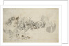 Men jumping into a boat during an action by Willem Van de Velde the Younger