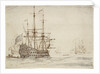 The 'Royal Oak' at anchor by Willem Van de Velde the Younger